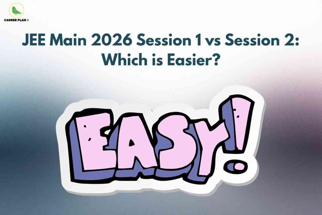 Students comparing notes and exam schedules, representing JEE Main Session 1 vs Session 2 differences in difficulty level, preparation strategy, and performance analysis for 2026 aspirants.