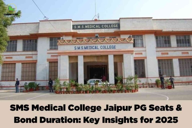 Front view of SMS Medical College Jaipur building, representing SMS Medical College PG seats 2025 with details on MD, MS, and diploma specializations, seat matrix, and admission process.