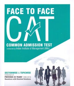 CAT Common Admission Test exam poster with text “Face to Face CAT” and silhouettes of management aspirants