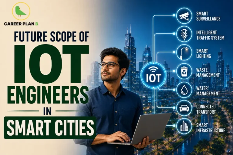 Future Scope of IoT Engineers in Smart Cities with connected infrastructure, IoT devices, smart city technology, and digital urban solutions