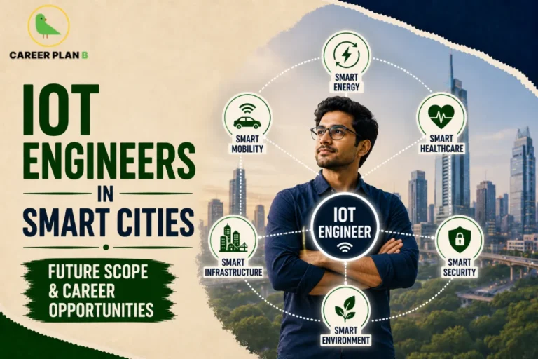 IoT Engineers in Smart Cities developing smart infrastructure, connected devices, intelligent transportation, healthcare, energy, and urban IoT solutions