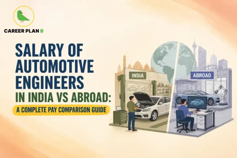 Salary of automotive engineers in India vs abroad comparing an engineer working on vehicles in India with global automotive engineering careers.
