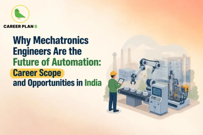 Why Mechatronics Engineers Are the Future of Automation with a robotic arm and engineer in a smart factory.