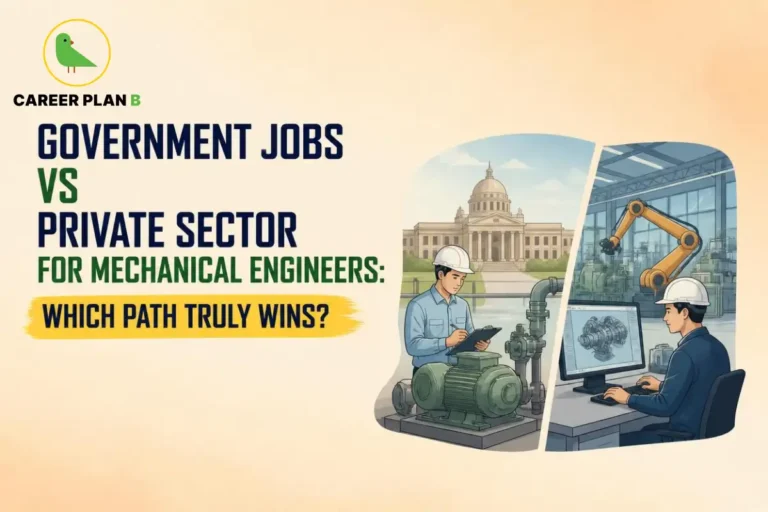 Government Jobs vs Private Sector for Mechanical Engineers comparing PSU careers, private industry roles, salaries, and growth.