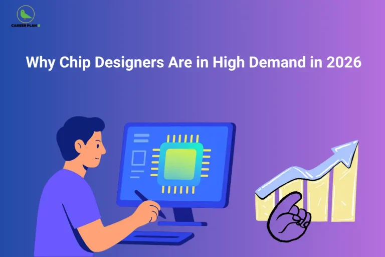Chip designer career in 2026 showing semiconductor engineering, integrated circuit design, VLSI technology, and growing demand for chip designers