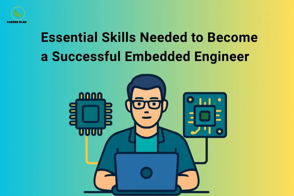 Essential skills needed to become a successful embedded engineer featuring embedded programming, microcontrollers, firmware development, embedded systems, and electronics engineering