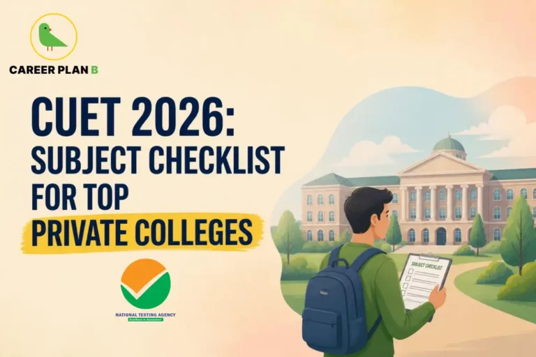An informational poster regarding CUET 2026 exam prep, including text and the Career Plan B logo.