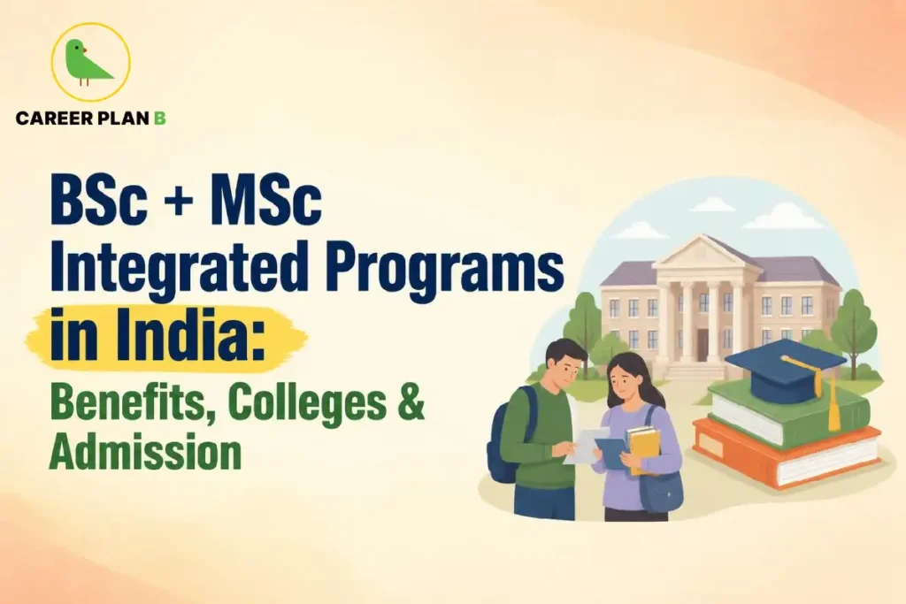 Career Plan B guide to BSc + MSc integrated programs in India, top colleges, and admission after Class 12
