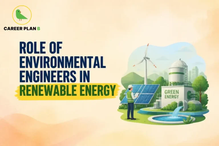 Role of environmental engineers in renewable energy projects including solar panels, wind turbines, and green energy infrastructure.