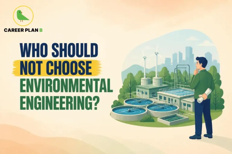 Student evaluating environmental engineering as a career while observing a sustainable water treatment facility with renewable energy systems and environmental infrastructure.