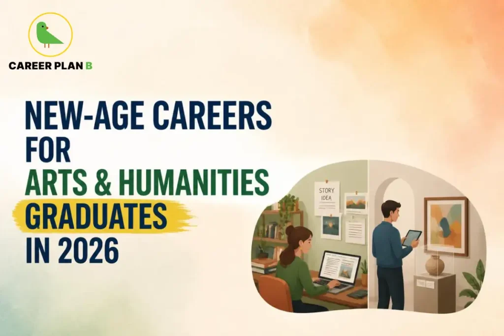 New-age careers for arts and humanities graduates in 2026 featuring digital content, cultural management, UX writing, publishing, and creative professions