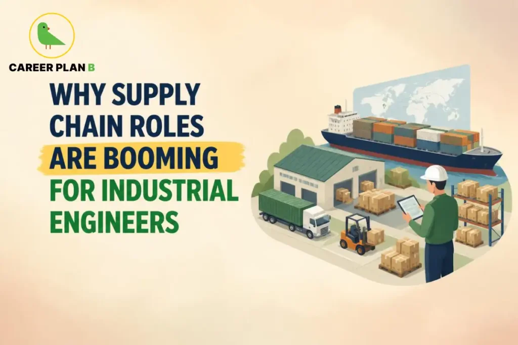 Industrial engineer managing warehouse logistics, inventory, and global supply chain operations, highlighting growing supply chain roles for industrial engineers.