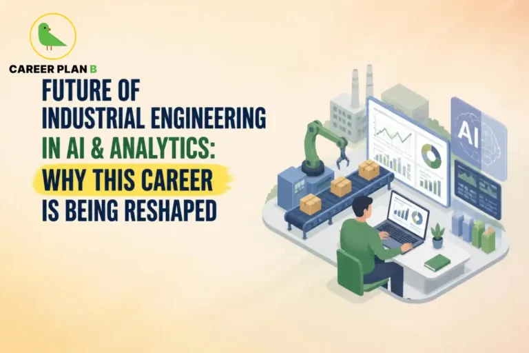 Industrial engineer using AI and analytics dashboards to monitor smart manufacturing, automation, and data-driven production processes.