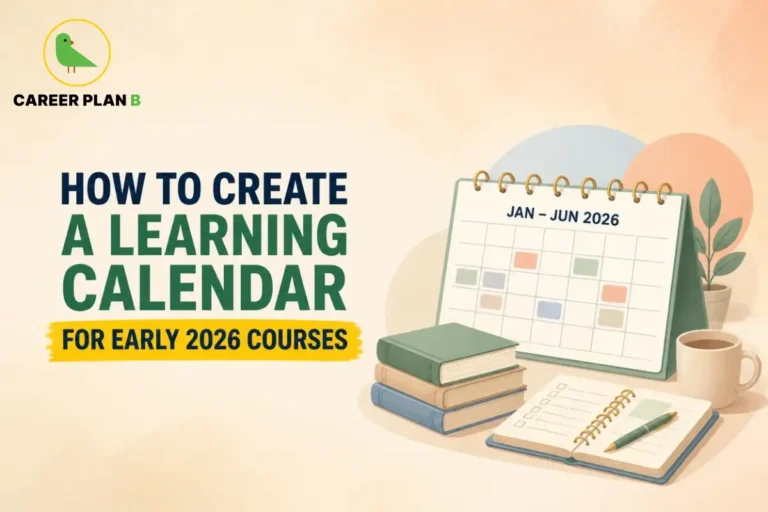 How to Create a Learning Calendar for Early 2026 Courses with study planner, academic schedule, course timeline, and learning roadmap by Career Plan B.