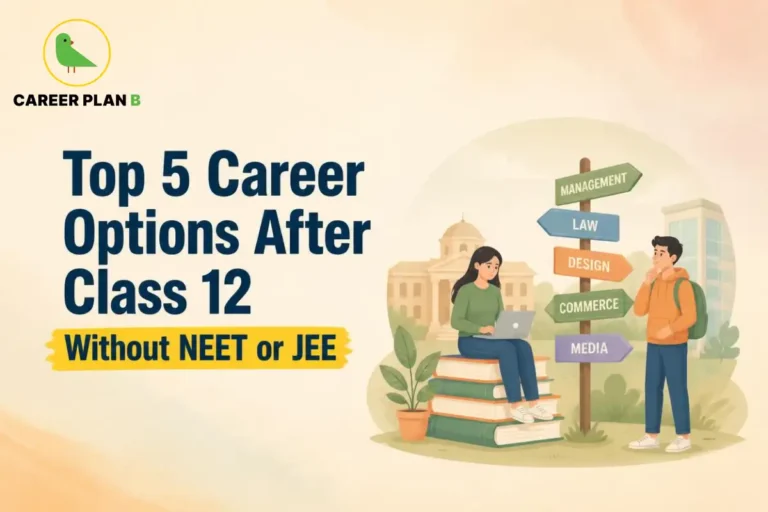 Illustration for Reliable Career Information showing online resources and a career counseling session helping students make informed career decisions.