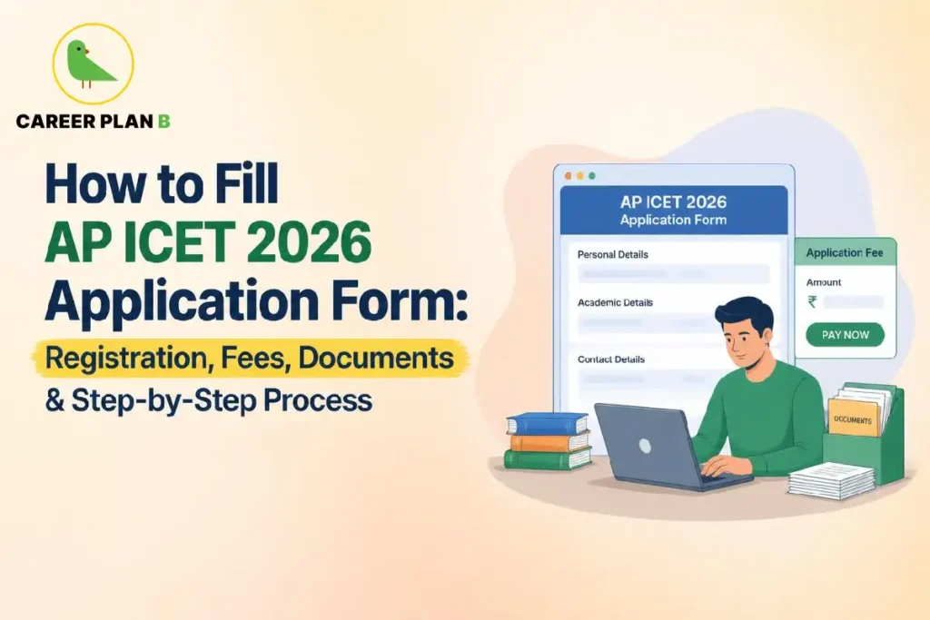 AP ICET 2026 application form guide covering registration, fees, required documents, and the step-by-step application process.