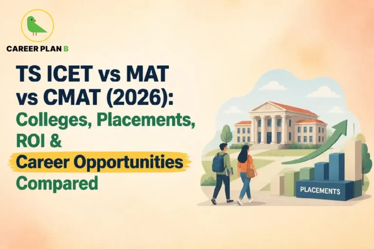 TS ICET vs MAT vs CMAT (2026): Colleges, Placements, ROI & Career Opportunities Compared.
