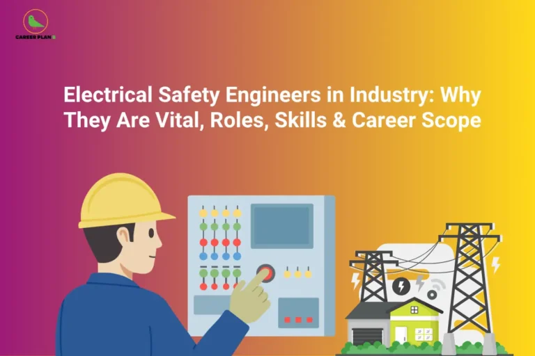 Electrical safety engineer inspecting industrial electrical control panels and power systems to ensure workplace safety, risk assessment, and electrical compliance