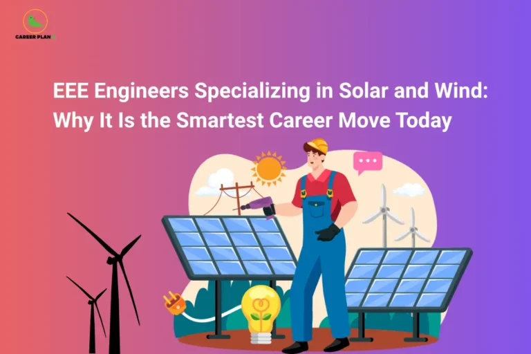 EEE engineers specializing in solar and wind designing renewable energy systems with solar panels, wind turbines, and electrical power infrastructure