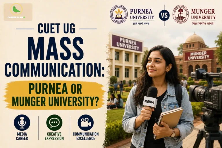 Graphic for mass communication featuring a woman holding a microphone and the Career Plan B logo.