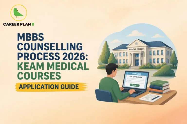 MBBS Counselling Process 2026 for KEAM medical courses, showing a student completing the online application process.