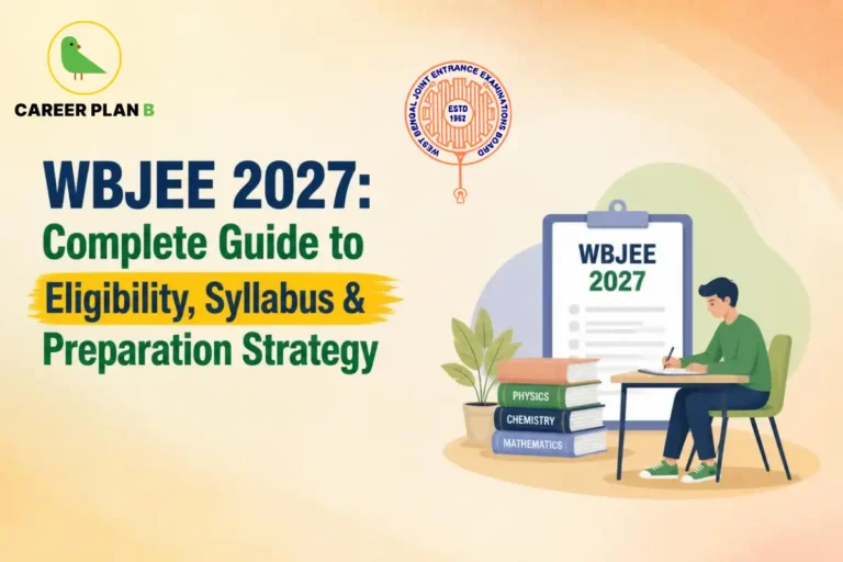 WBJEE 2027 complete guide showing eligibility, syllabus and preparation strategy with a student studying Physics, Chemistry and Mathematics