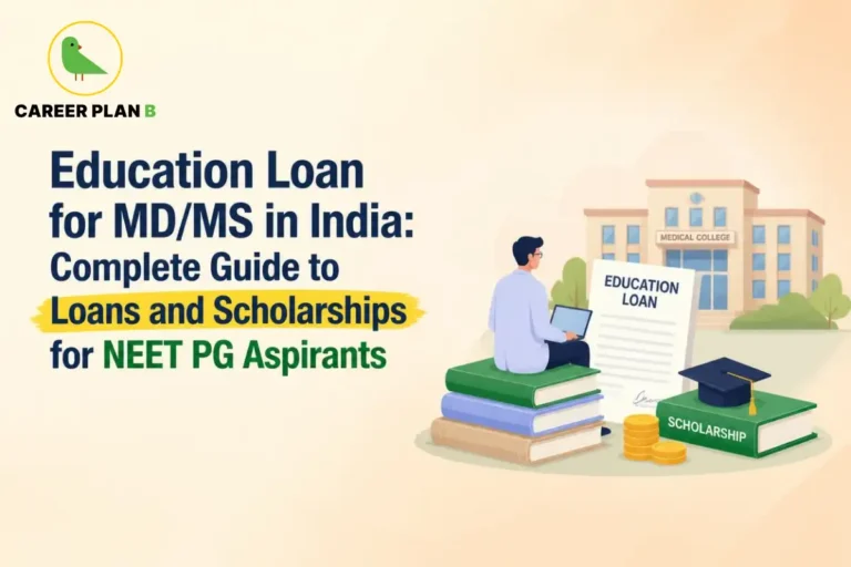 Education loan for MD MS in India with information on medical education loans and scholarships for NEET PG aspirants
