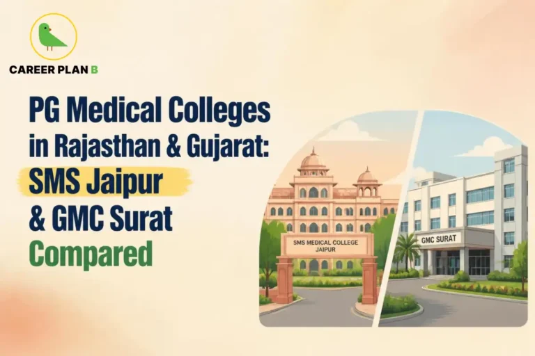 PG medical colleges in Rajasthan and Gujarat, comparing SMS Jaipur and GMC Surat.