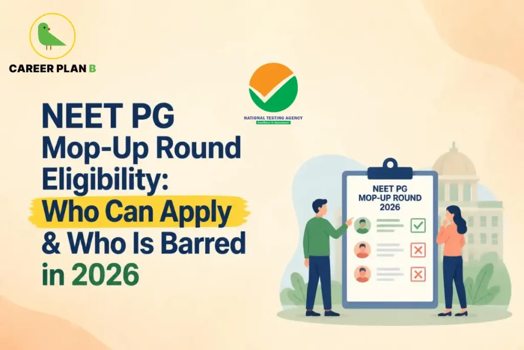 NEET PG Mop-Up Round Eligibility showing who can apply and who is barred in 2026.