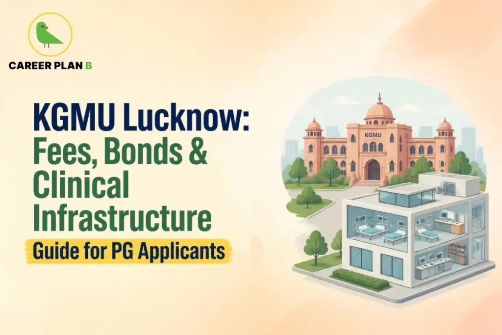 KGMU Lucknow PG admission guide highlighting fees, bonds, clinical infrastructure, postgraduate medical education, and facilities for PG applicants