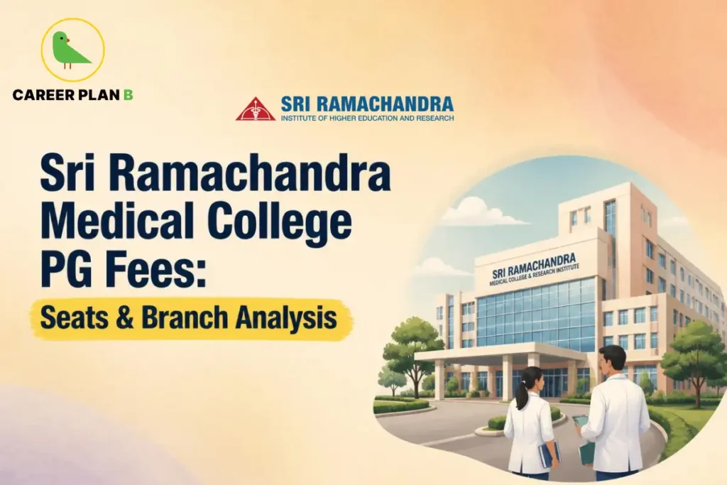 Sri Ramachandra Medical College PG fees guide covering postgraduate medical fees, available seats, branch analysis, MD/MS courses, clinical education, campus facilities, and admission opportunities