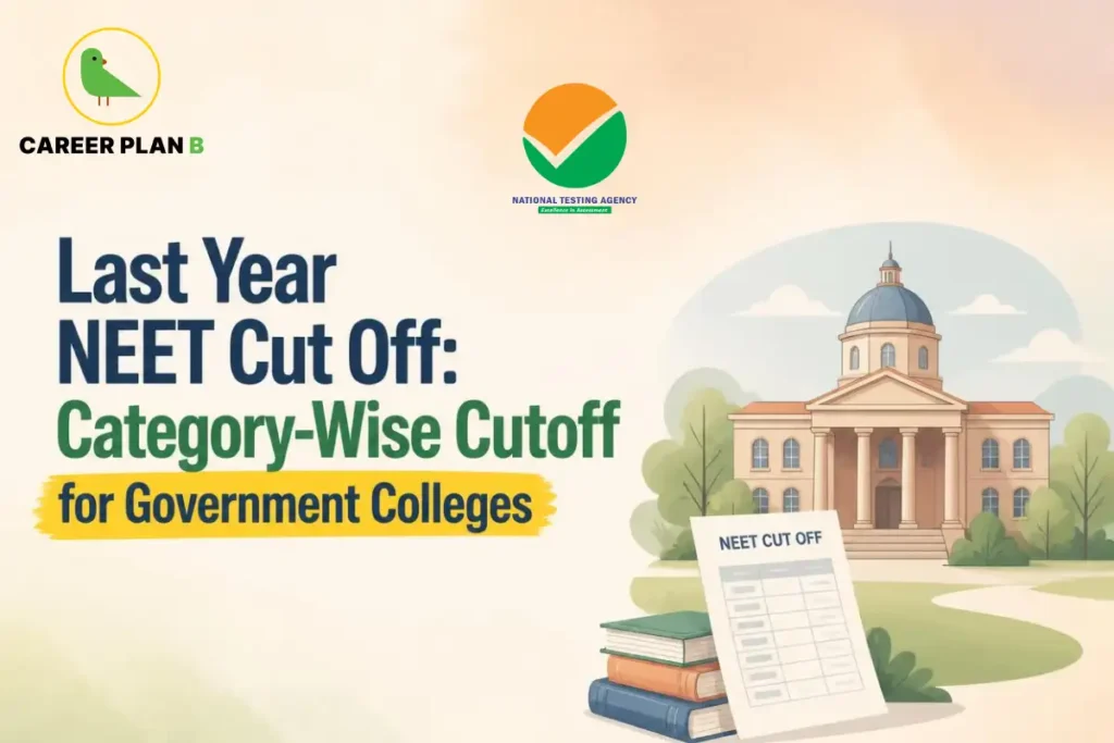 Last year NEET cut off showing category-wise cutoff for government colleges