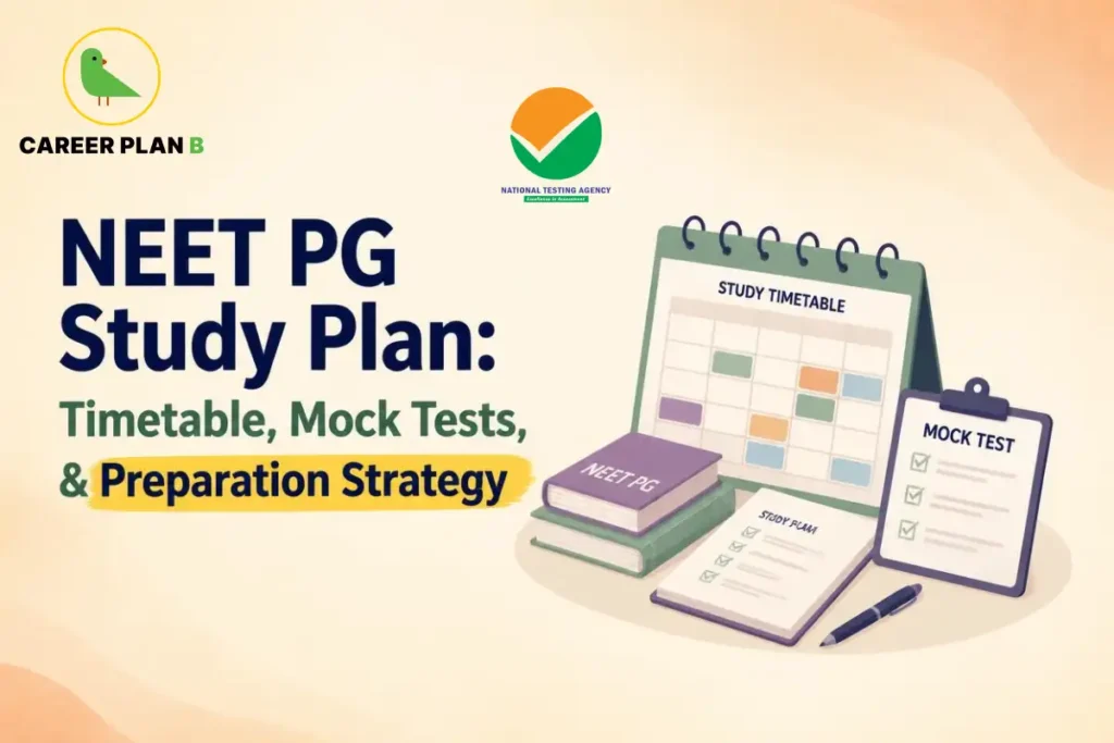 NEET PG study plan with a timetable, mock tests, and preparation strategy to help aspirants organise their exam preparation.