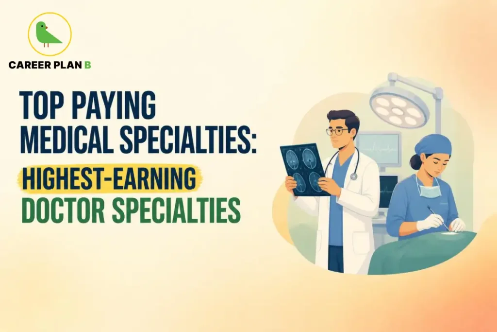 Top paying medical specialties showing highest-earning doctor specialties and medical careers.