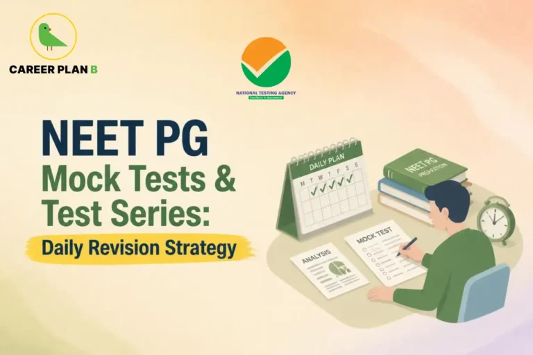 NEET PG aspirant following a daily revision plan with mock tests and test series preparation