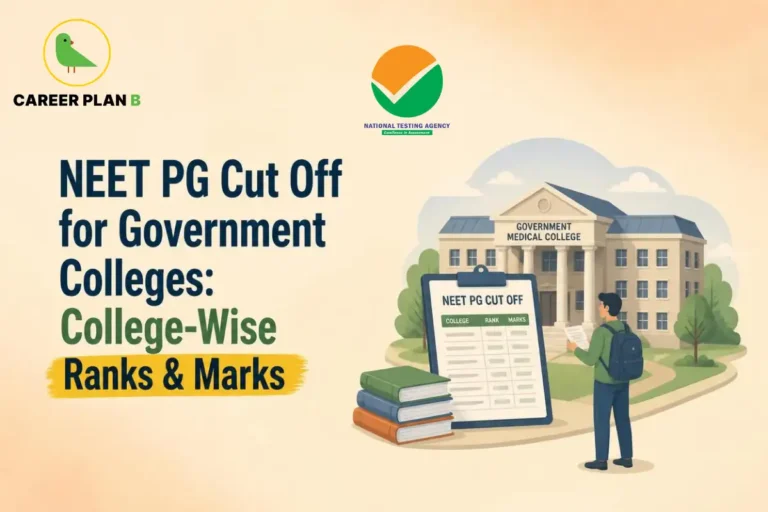 NEET PG cut off for government colleges showing college-wise ranks and marks.