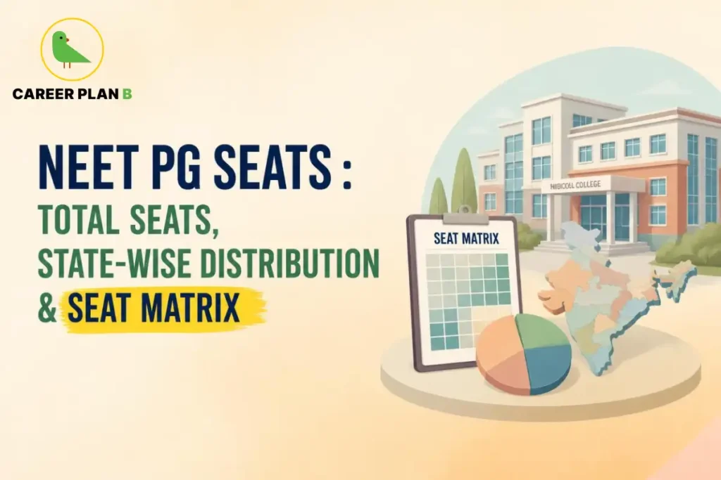 NEET PG seats showing total seats, state-wise distribution, and seat matrix.