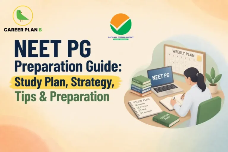 NEET PG preparation guide showing a study plan, preparation strategy, and exam preparation tips.