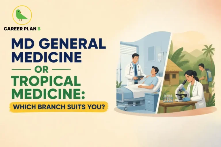 MD General Medicine or Tropical Medicine showing the differences between the two medical branches.