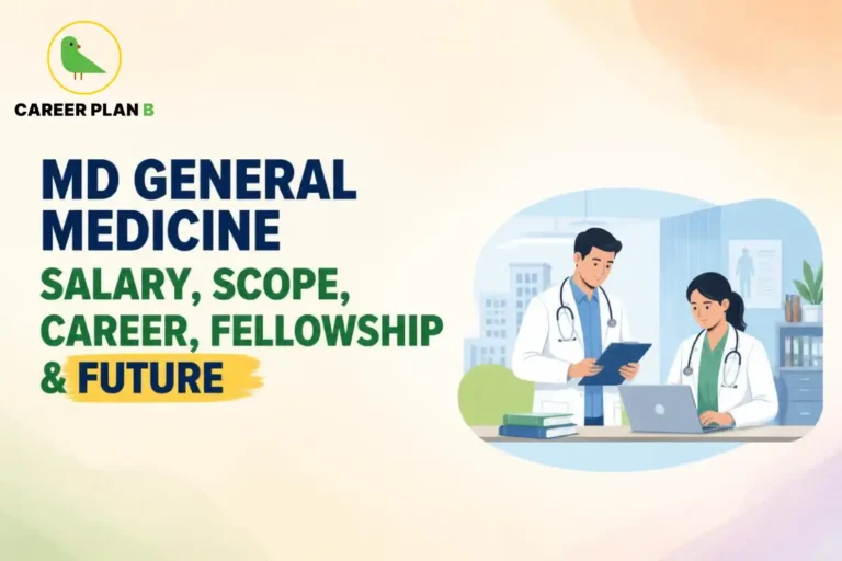 MD General Medicine showing salary, scope, career opportunities, fellowship, and future prospects.