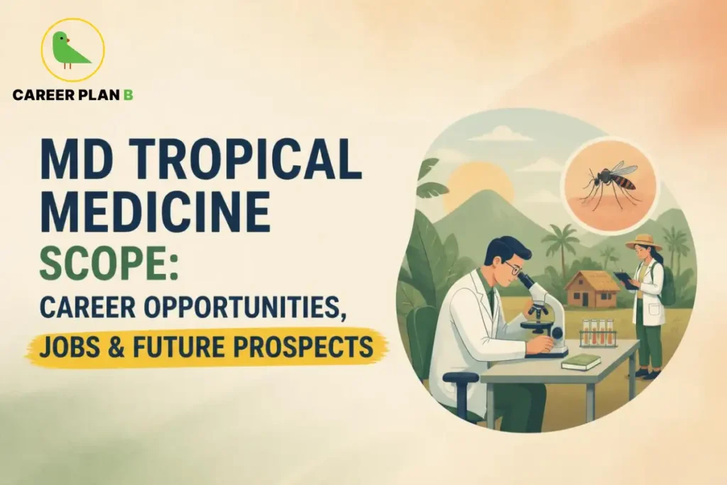 MD Tropical Medicine scope showing career opportunities, jobs and future prospects in tropical disease research and healthcare.