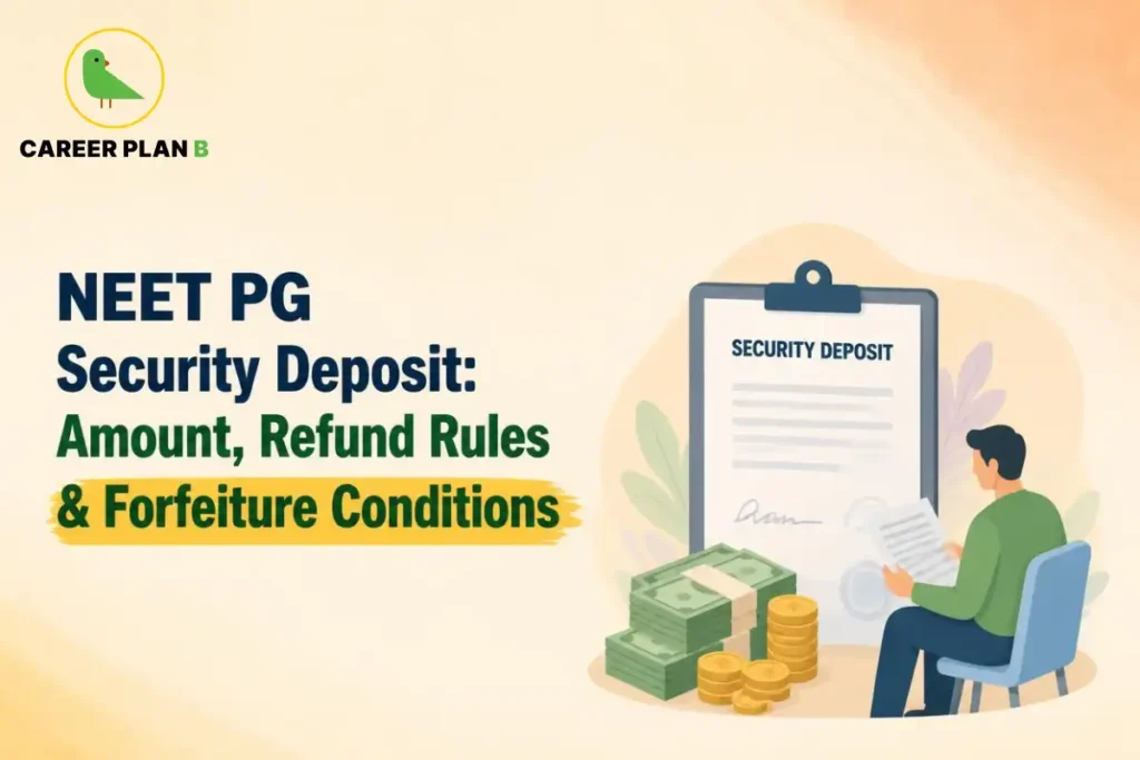 NEET PG security deposit guide explaining deposit amount, refund rules and seat forfeiture conditions during counselling