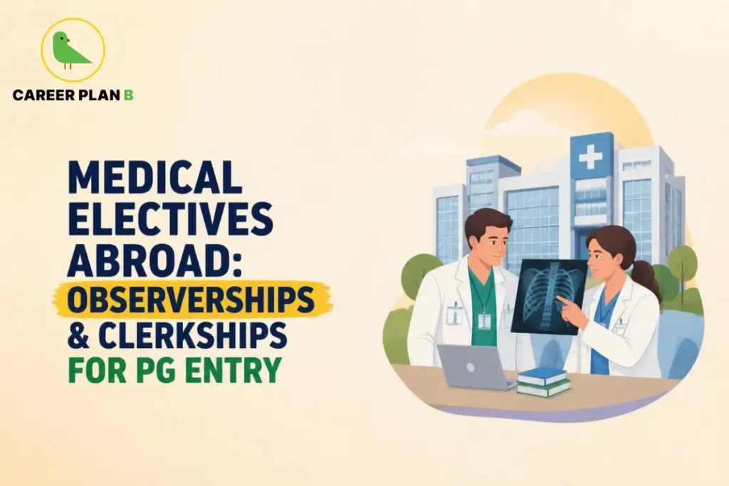 Medical electives abroad showing observerships and clerkships for postgraduate entry.