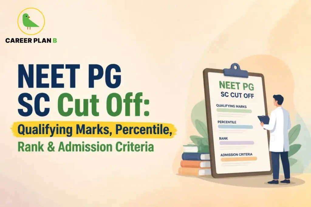 NEET PG SC cut off showing qualifying marks, percentile, rank, and admission criteria.