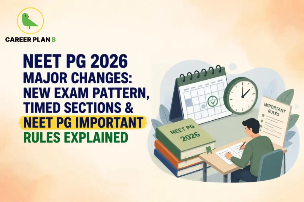 NEET PG 2026 major changes showing the new exam pattern, timed sections, and important rules explained for medical aspirants