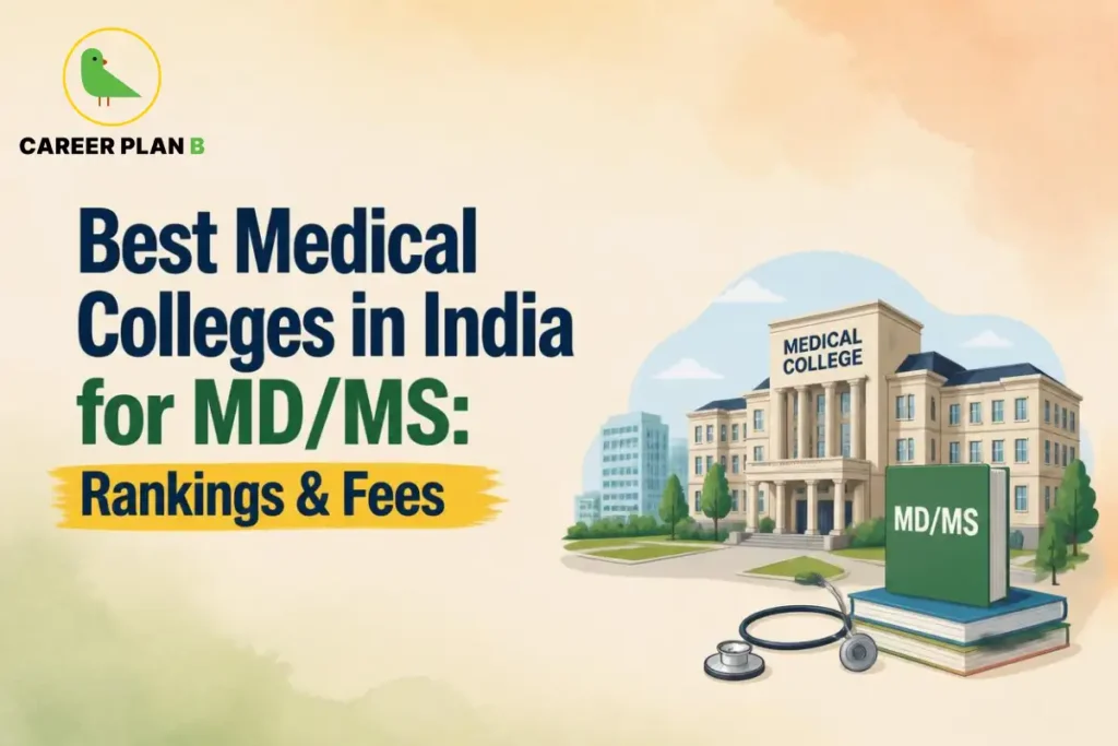 Best medical colleges in India for MD/MS showing rankings, fees, and top postgraduate medical education options