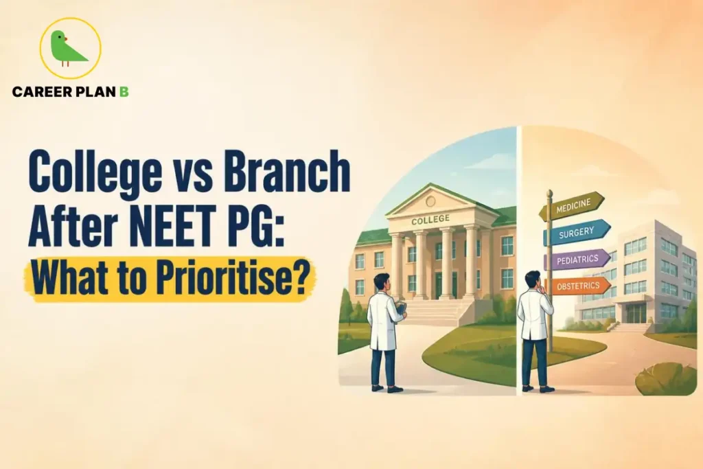 College vs branch after NEET PG showing factors to consider when prioritising a medical college or postgraduate specialty