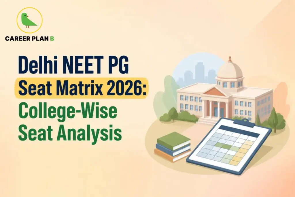 Delhi NEET PG seat matrix 2026 showing college-wise seat analysis.