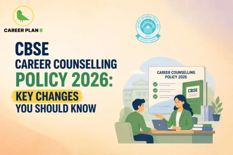 CBSE career counselling policy 2026, showing a student receiving career guidance under the updated counselling framework.
