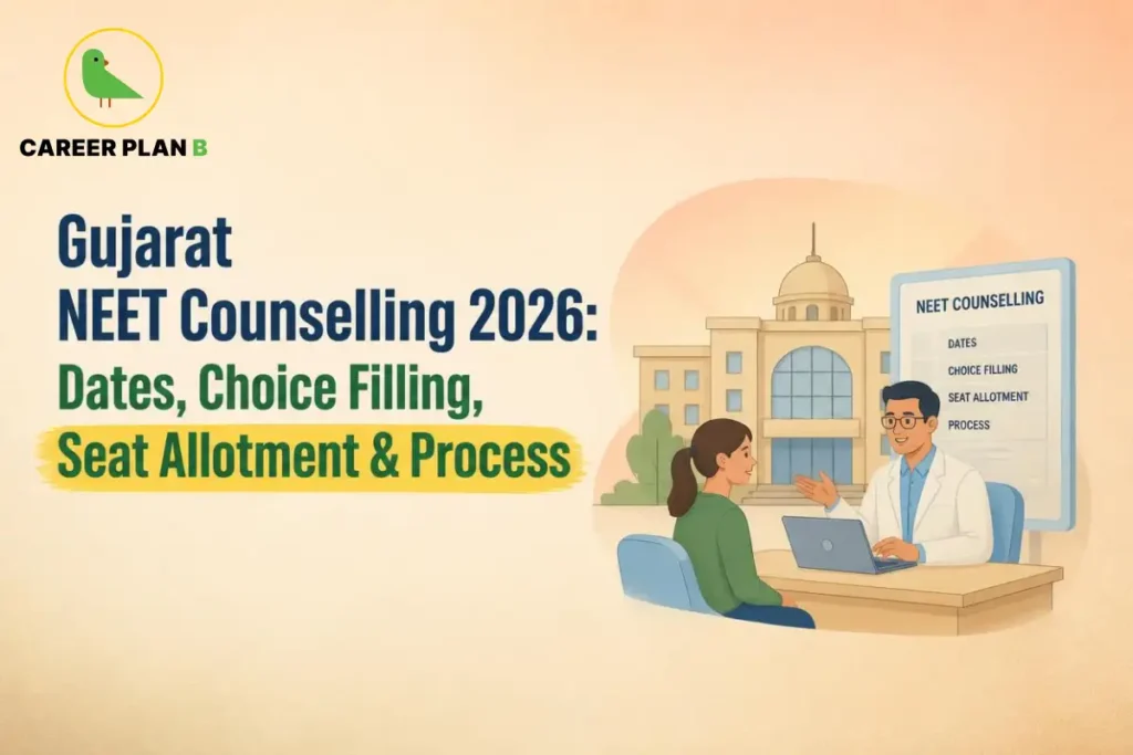Gujarat NEET Counselling 2026 showing dates, choice filling, seat allotment, and counselling process.